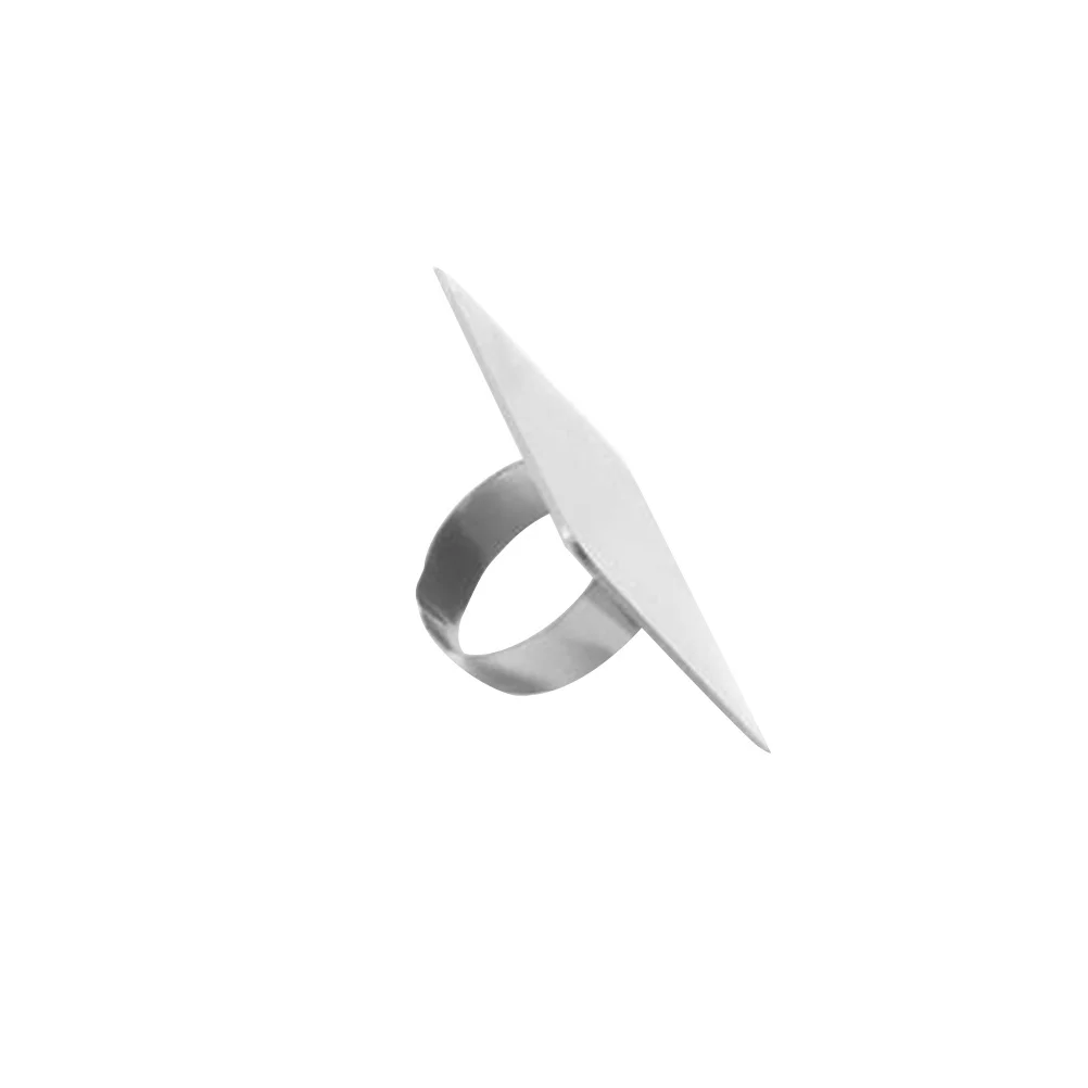 

Mini Nail Art Ring Stainless Steel Manicure Palette Polish Mixing Tool Easy to Use for Nail Salon Home DIY Beauty