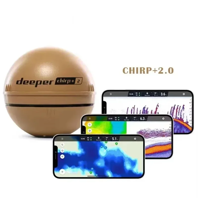 NEW Deeper Chirp+ 2.0 Portable Sonar Fish Finder Gps Smart Fish Finder Baitboat Fishing Finder