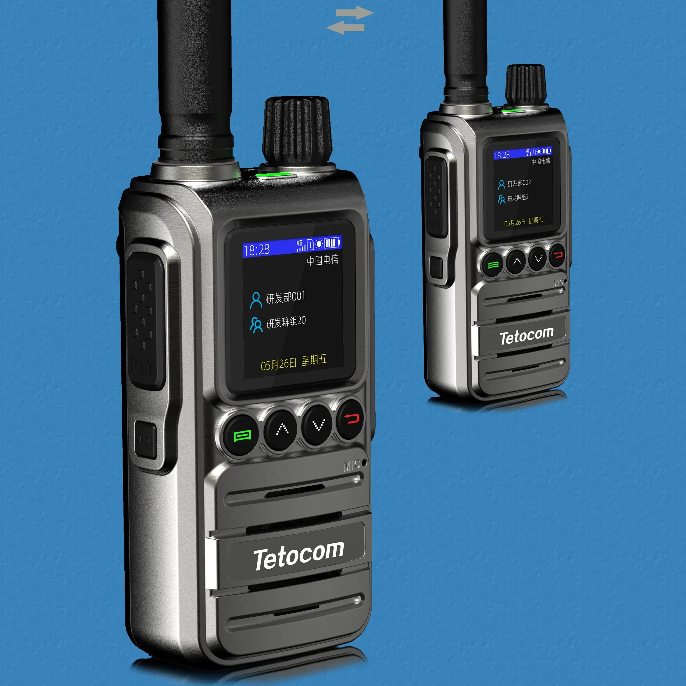 

Realptt Free Tetocom Platform Metal Shell Case Global Network POC Walkie Talkie R379