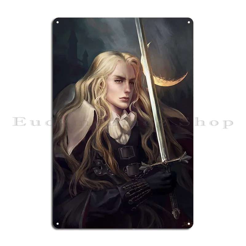 Alucard Castlevania Digital Painting Metal Sign Plaques Wall Decor Design Customize Cinema Garage Tin Sign Poster