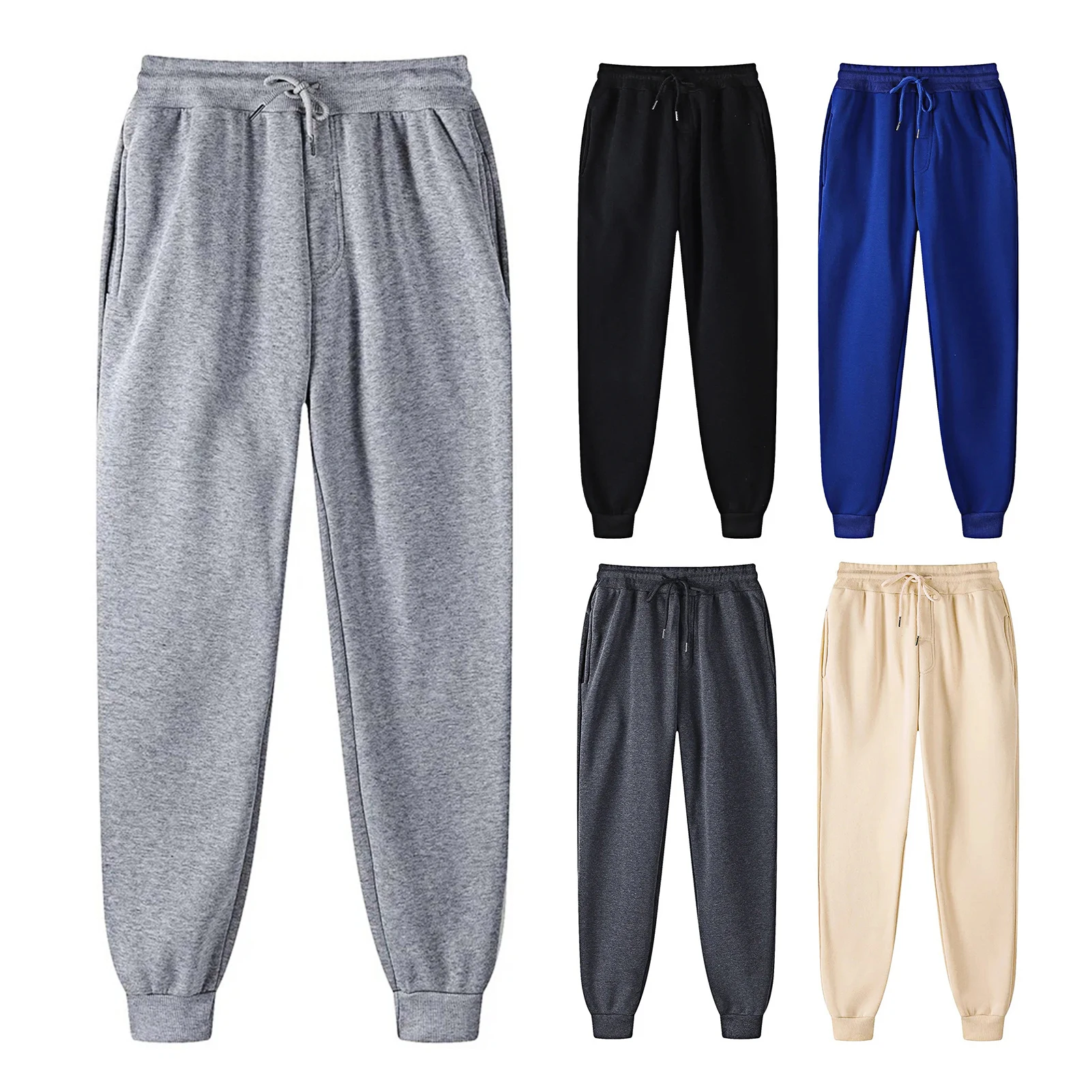 

Новые весенние мужские мешковатые прямые спортивные штаны в корейском стиле, модные широкие брюки, повседневные брюки, мужские, черные, белые, светлые