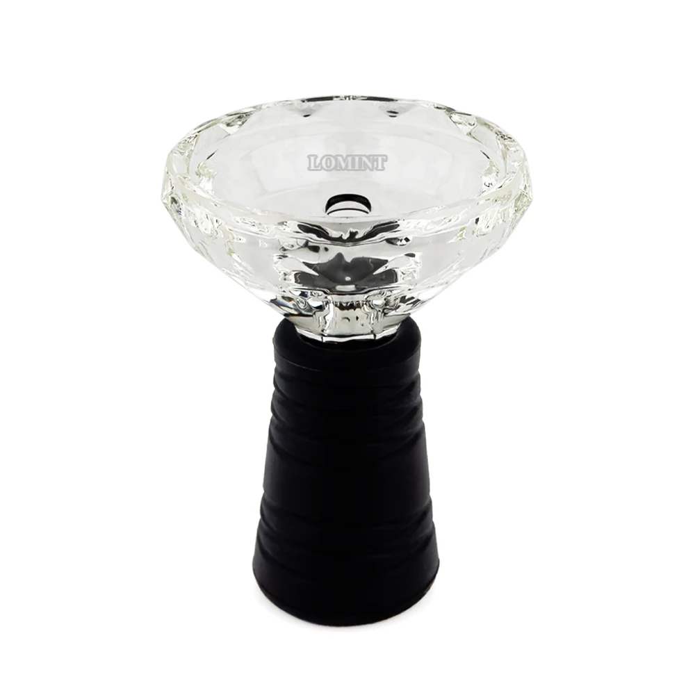 LOMINT Large Crystal Hookah Bowl Glass Chicha Narguile Shisha Tobacco Holder