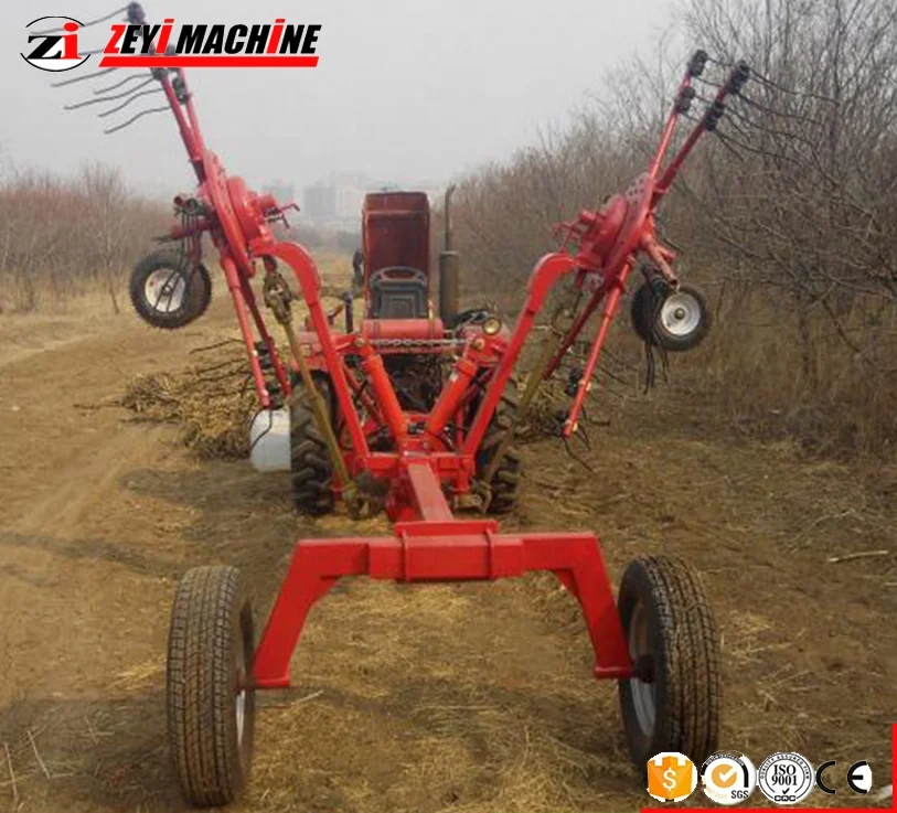 Traktor Baru Produktivitas Tinggi, Rotary Rake, Peralatan Pertanian Populer