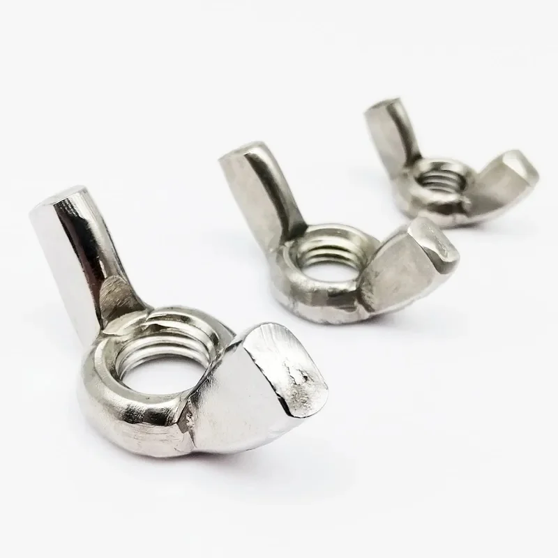 304 Stainless Steel Adjust Thumb Nut Hand Tighten Thumbnut Butterfly Ear Wing NutM3 M4 M5 M6 M8 M10 M12 DIN315 A2-70