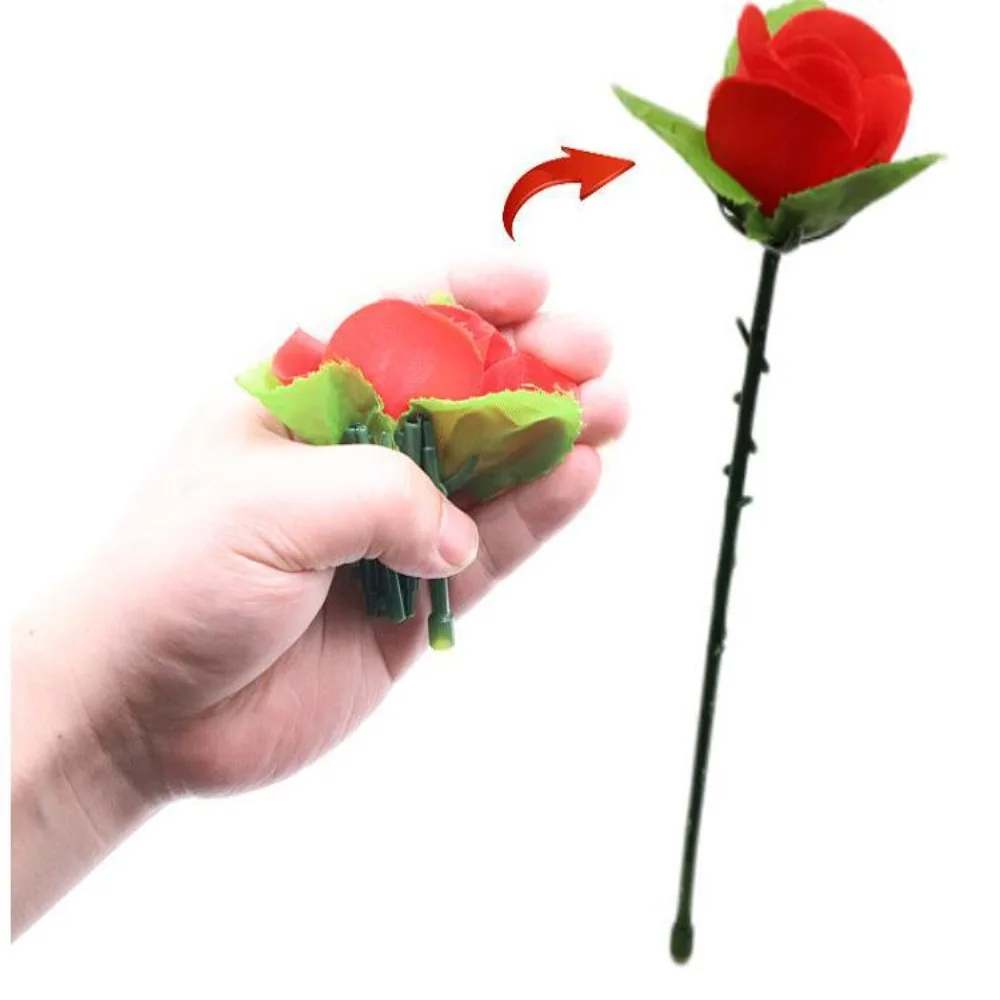 Funny Magic Tricks Folding Rose Flower Appearing Disappear Suddenly Stage Flowers Series Street Illusion Gimmick Props Toys