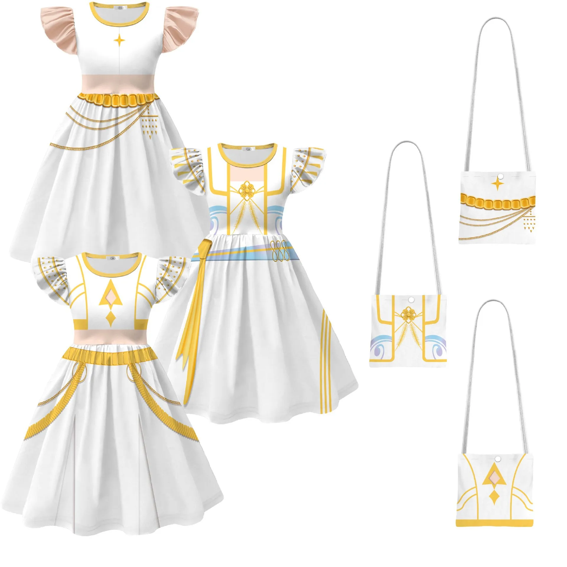 

KPop Demon Hunters Halloween Costume Kids Fashion Girls Rumi Zoey Mira Anime Dress Carnival Party Cosplay Clothes