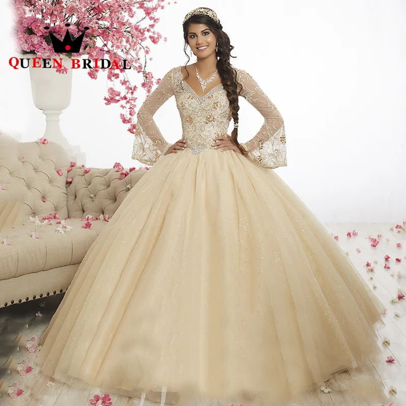 

Элегантное кружевное платье с бисером, женское платье с V-образным вырезом и длинным рукавом, индивидуальный пошив H72X