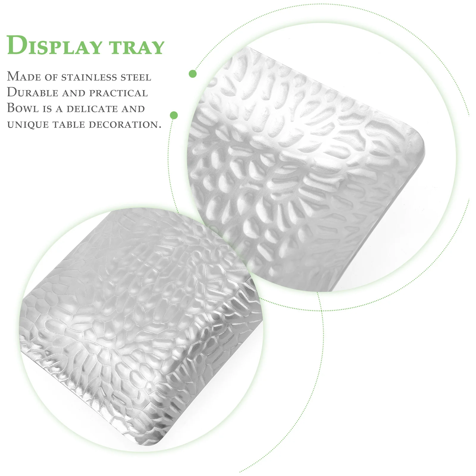 

Stainless Steel Towel Tray Multi-Function Rectangular Storage Tray For Home Hotel Vanity Dish Household Use