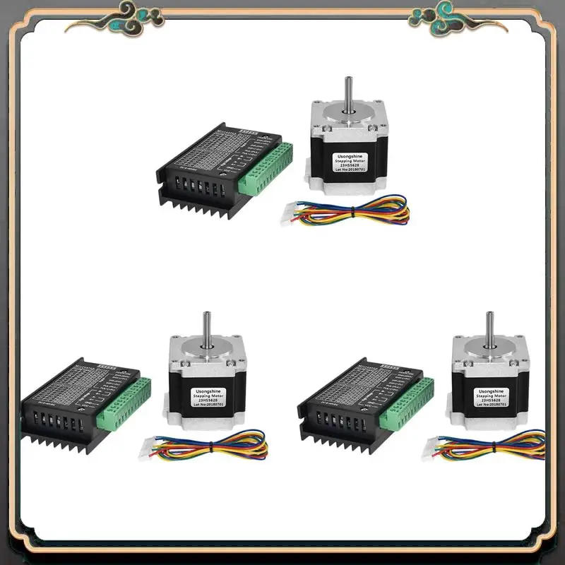 Reliable-3X Nema 23 23HS5628 Stepper Motor 57 Motor 2.8A With TB6600 Stepper Motor Driver NEMA17 23 For CNC And 3D Printer(8.0MM