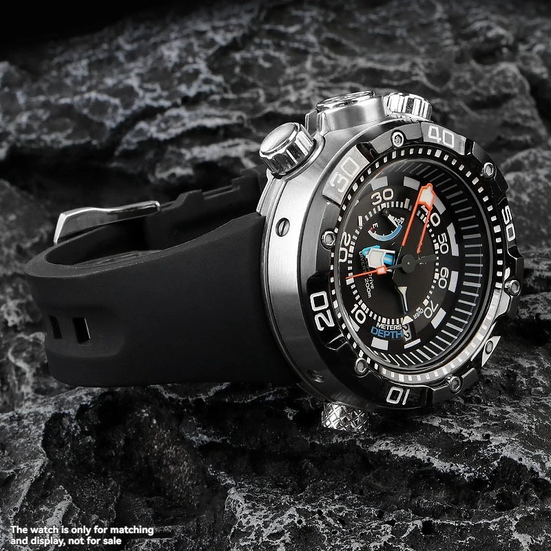 Correa de silicona para reloj Citizen Big Monster BN2021/BN2024/BN2029, resistente al agua, fantasma, serie Can, fondo especial