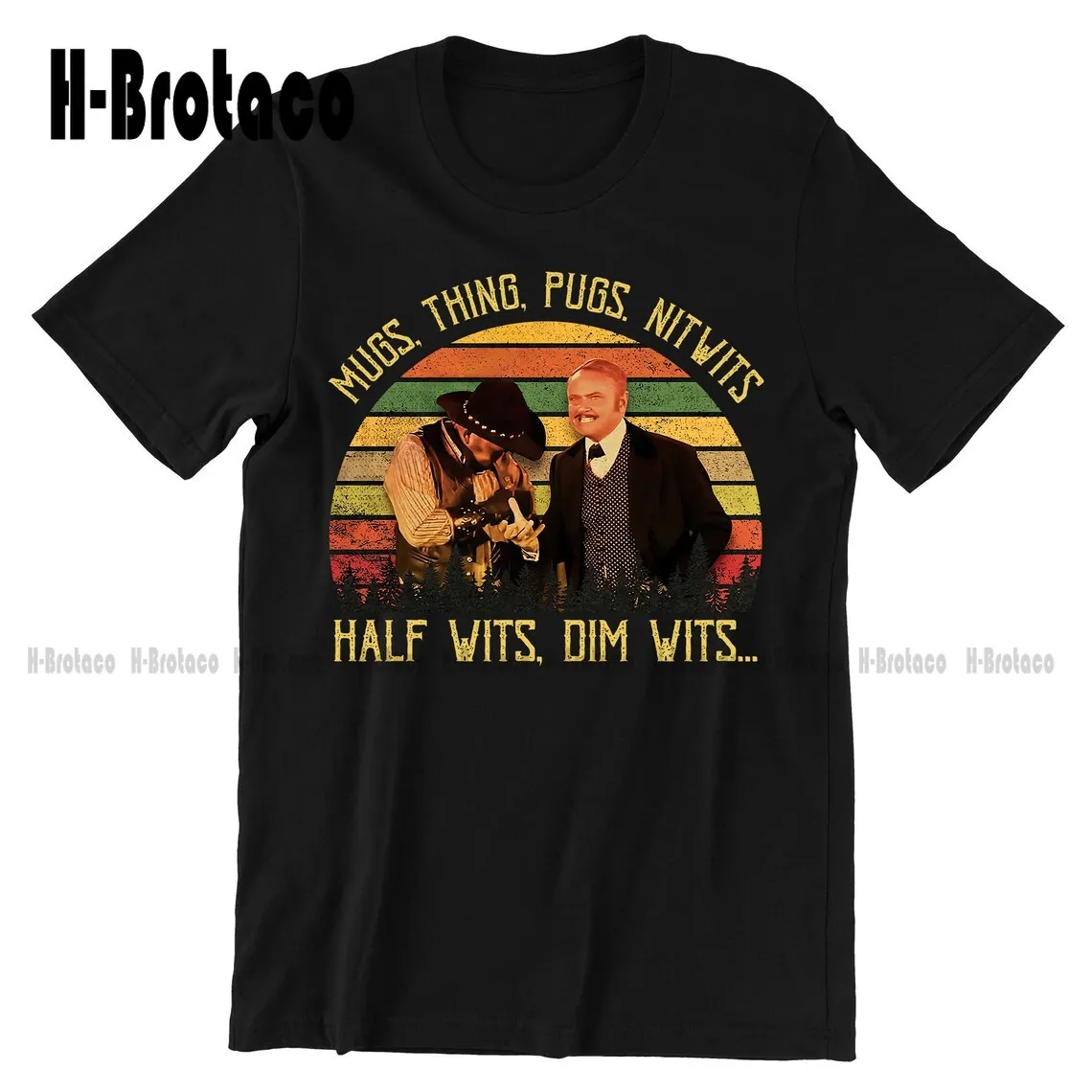 Hedley Lamarr Mugs Thugs Pugs Nitwits Halfwits Dimwits Vintage T-Shirt, Movies Quote Unisex TShirt Custom Gift Xs-5Xl