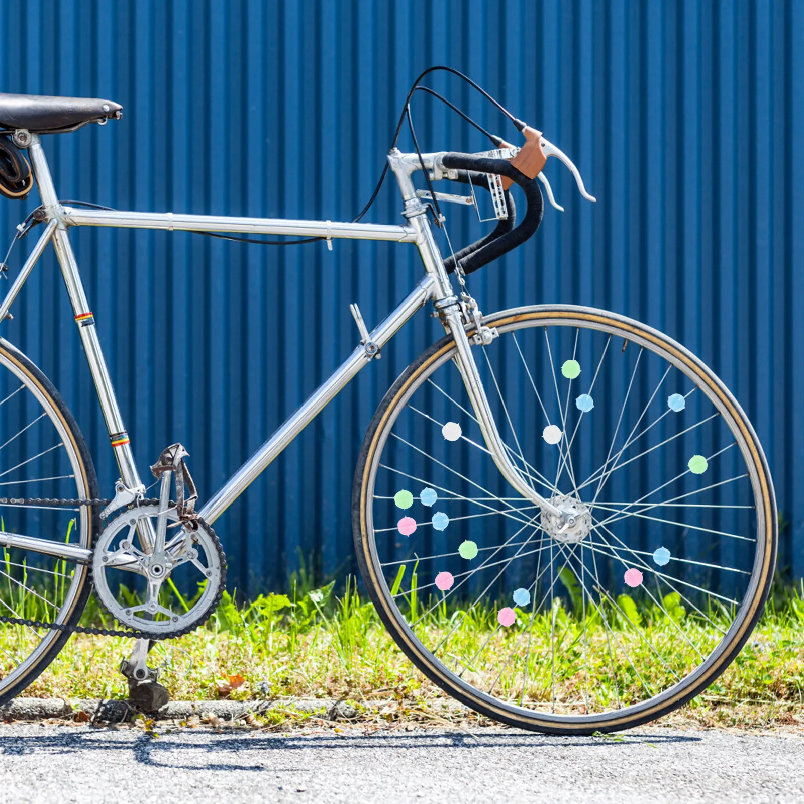 36 Buah Manik-Manik Jari-Jari Sepeda Klip Plastik Berbagai Warna Dekorasi Roda Sepeda Aksesoris Bersepeda Gantungan Sepeda Keren