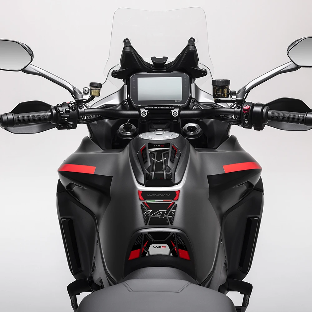 Multistrada V4S Accessories 3D Resin Sticker Protection Kit Motorcycle Tank Pad for Multistrada V4 S 2021 2022 2023 2024