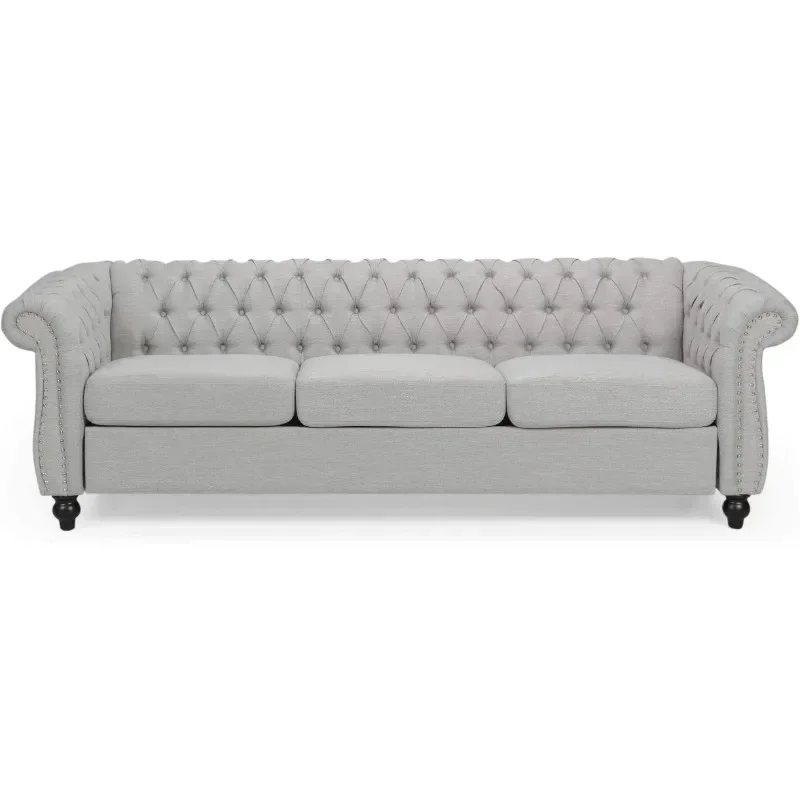 

Christopher Knight Hom Norma Sofas, Cloud Gray, Dark Brown