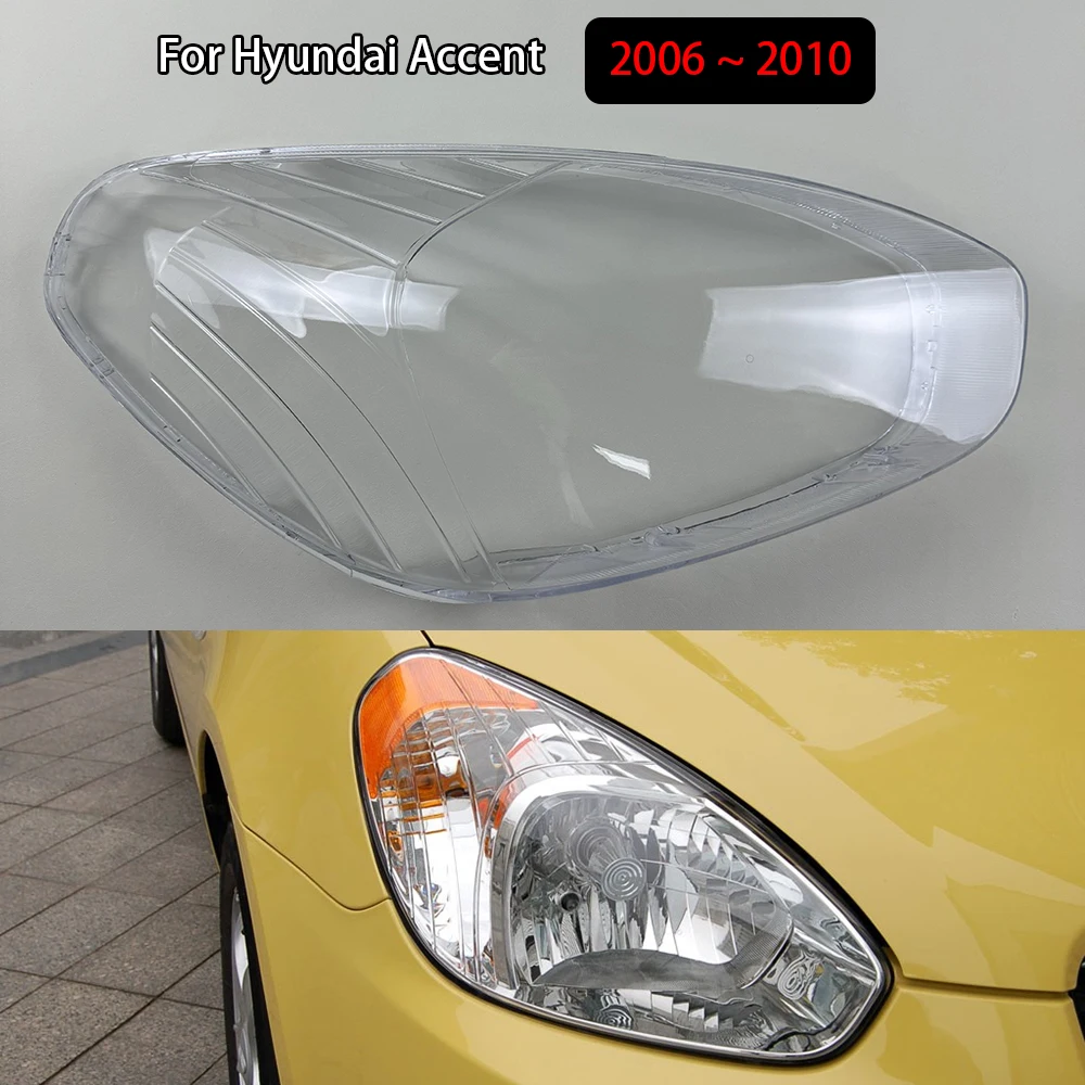 Dla Hyundai Accent 2006 2007 2008 2009 2010 Osłona przedniego reflektora Przezroczysty klosz reflektora Klosz lampy z pleksi
