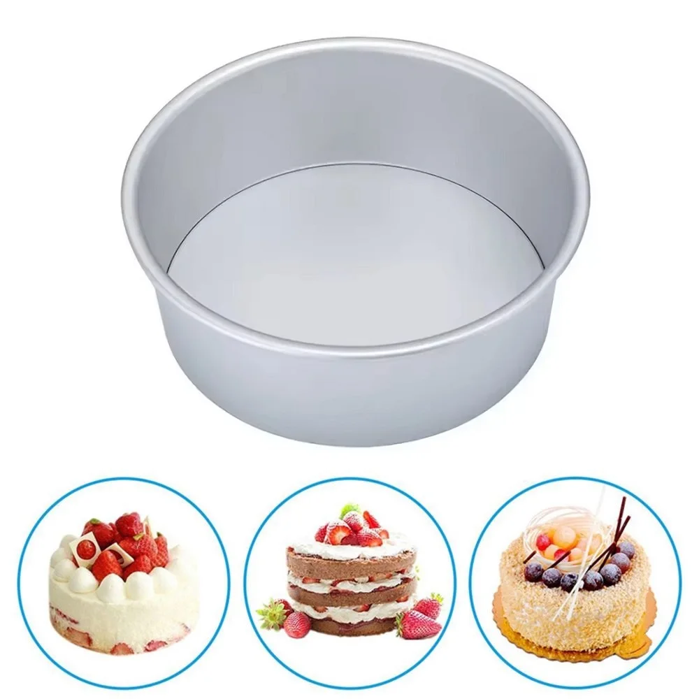 Approx.21.5*21.5*10cm 8 Inch Cake Pan Thickened 0.8mm Aluminum High Temperature Resistant For Birthday Party Baking