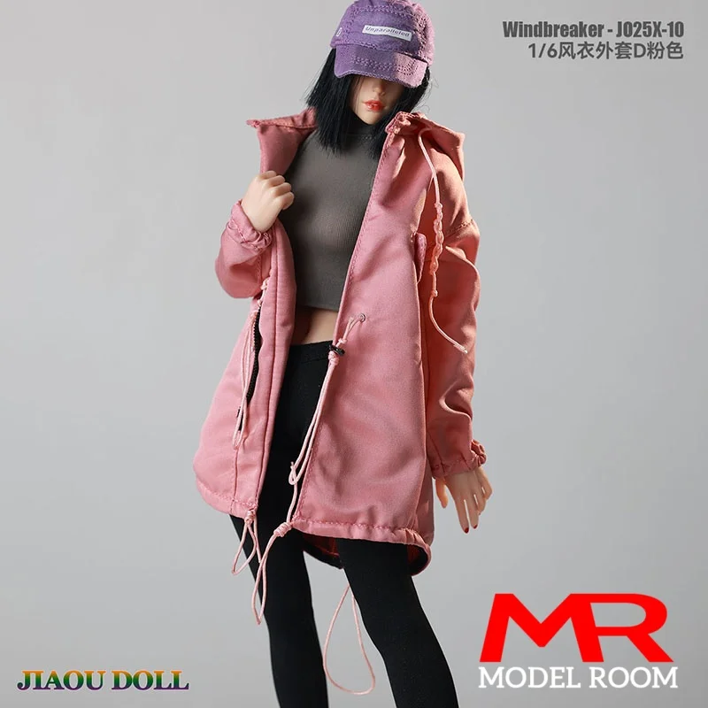 JO25X-10 1/6 مقياس أنثى ذكر هوديي سستة مصدات الرياح معطف فضفاض الملابس نموذج صالح 12 ''الجندي عمل الشكل الجسم الدمى