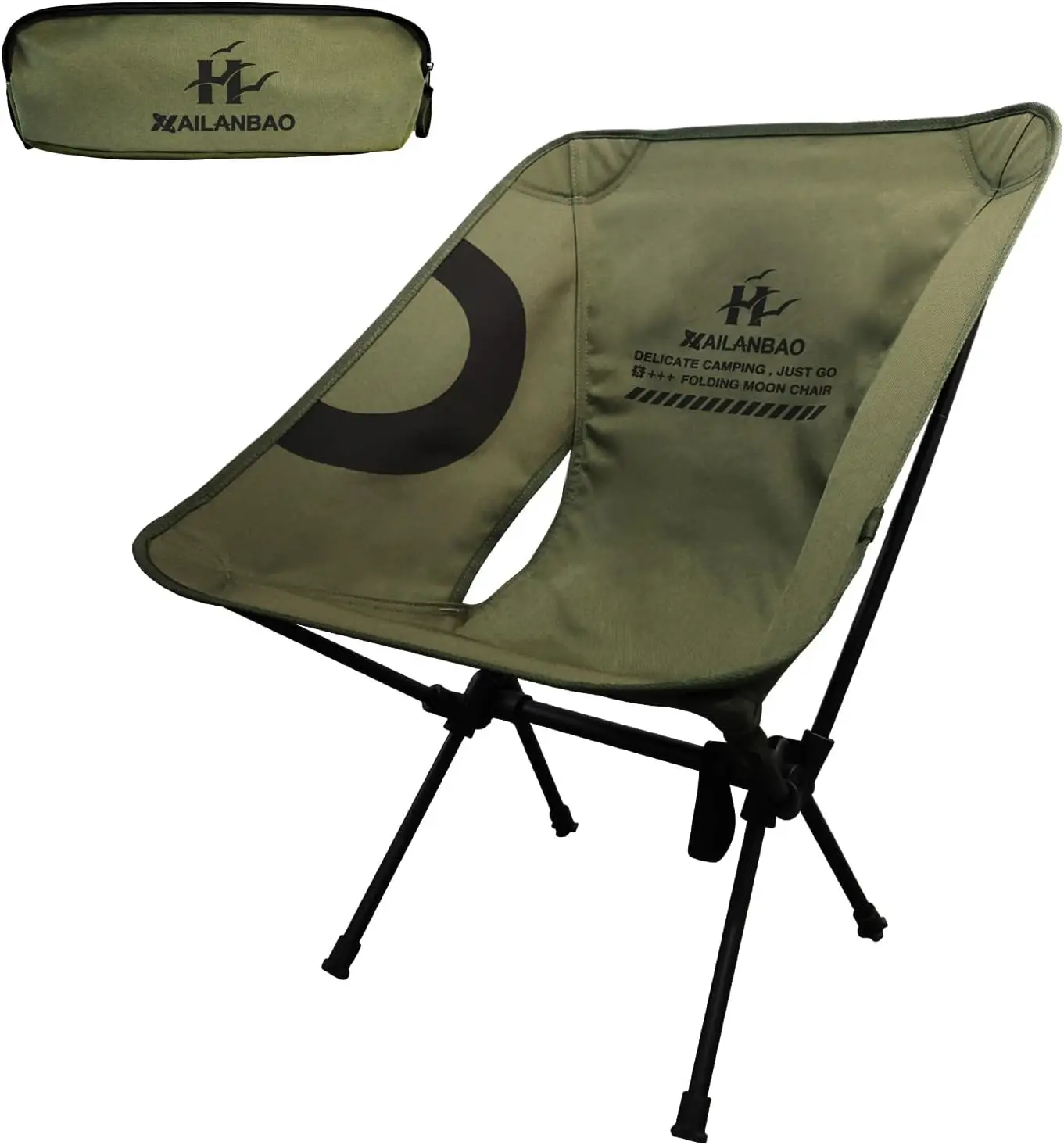 

Lightweight Folding Camping Chair, 300lbs Capacity, Portable Outdoor Chair for Adults