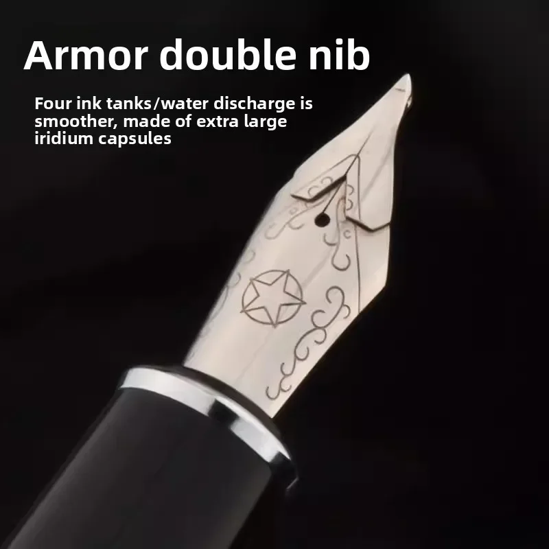 Hot New Double Layer 3.0mm Extra Thick Long Knife Fountain Pen Hand-polished Stacked Nib Pen Long Blade Grinder