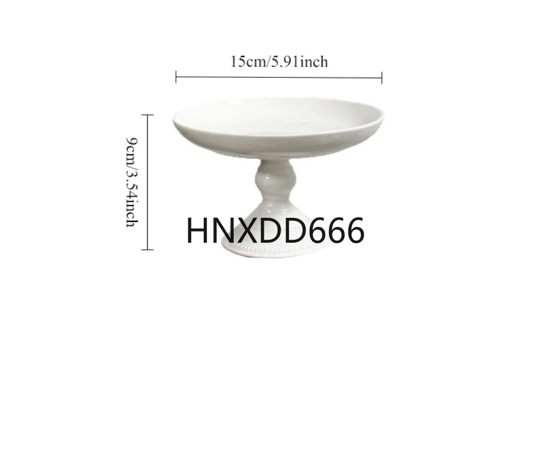 

1PC French Romanesque high-grade ceramic tray bowl home snacks storage tray cake tray dessert bowl salad bowl.