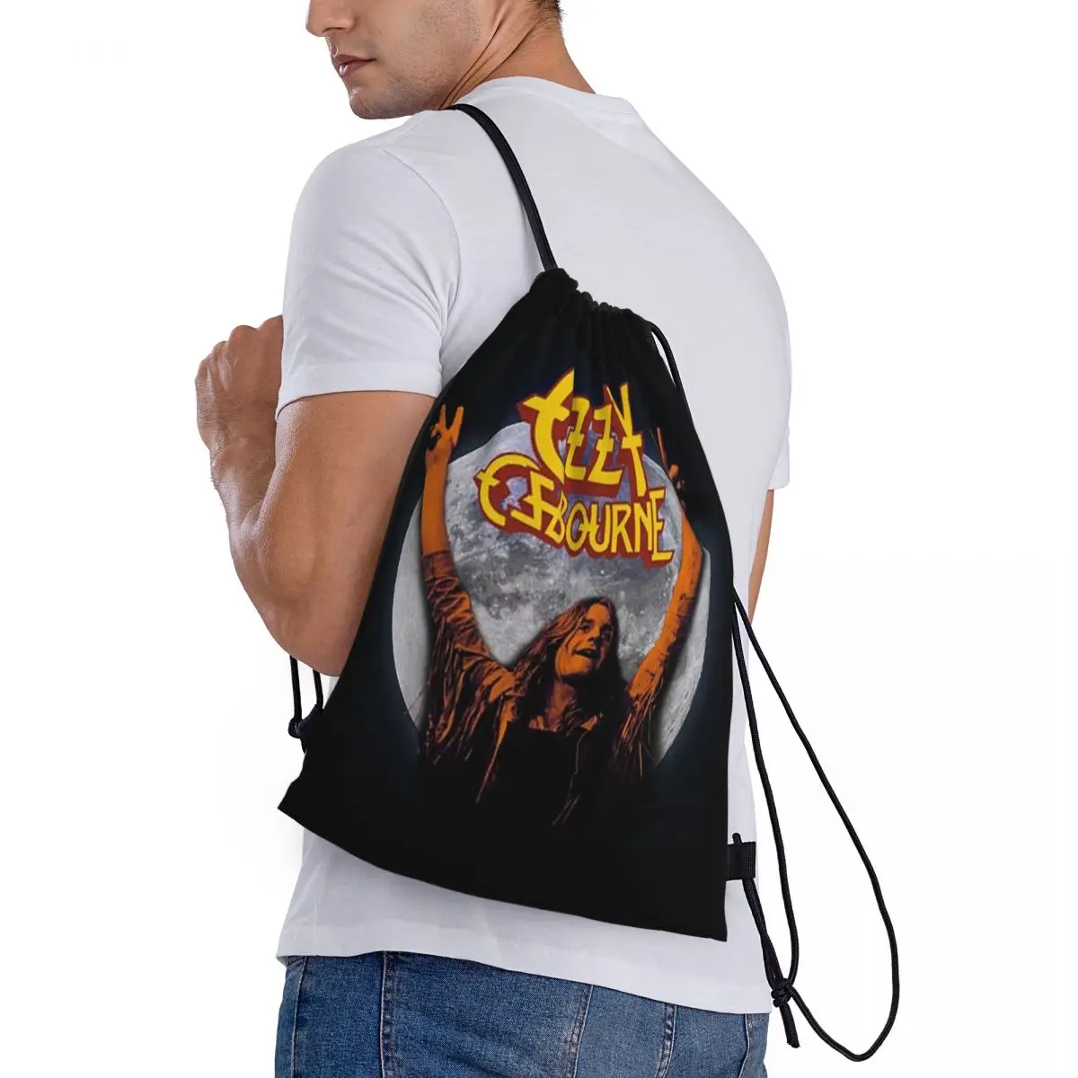

Рюкзаки Ozzy Osbourne, британский певец хэви-метал рок-музыки, многофункциональные сумки на шнурке с карманами, спортивные сумки, сумки для книг