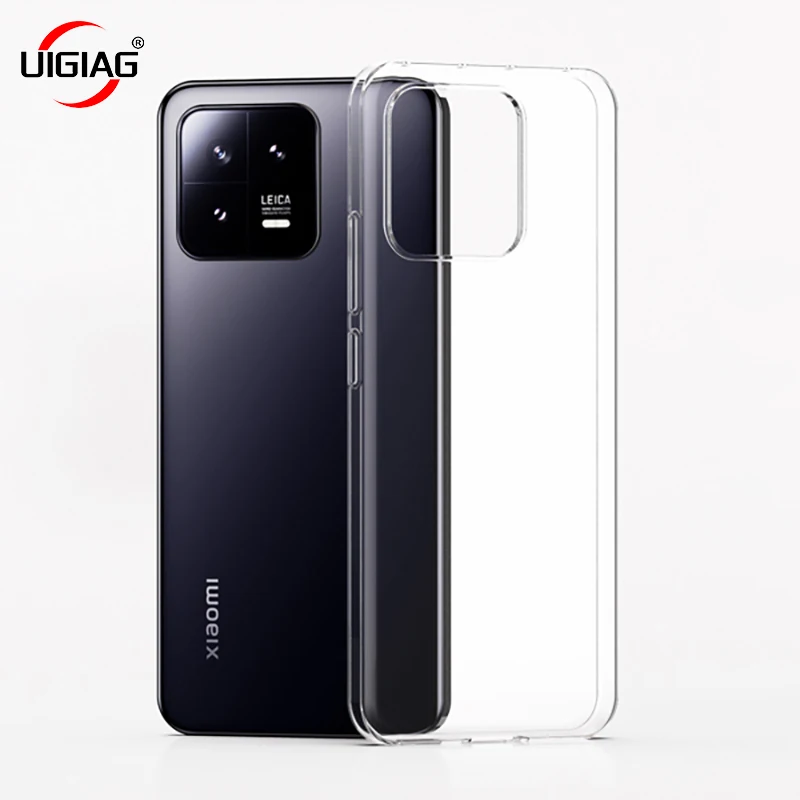 UIGIAG Original For Xiaomi 13 13T Pro Case Clear Silicone Soft Back Fit Shell For Mi 13 Pro 13 T Ultra Thin Cover Shockproof TPU