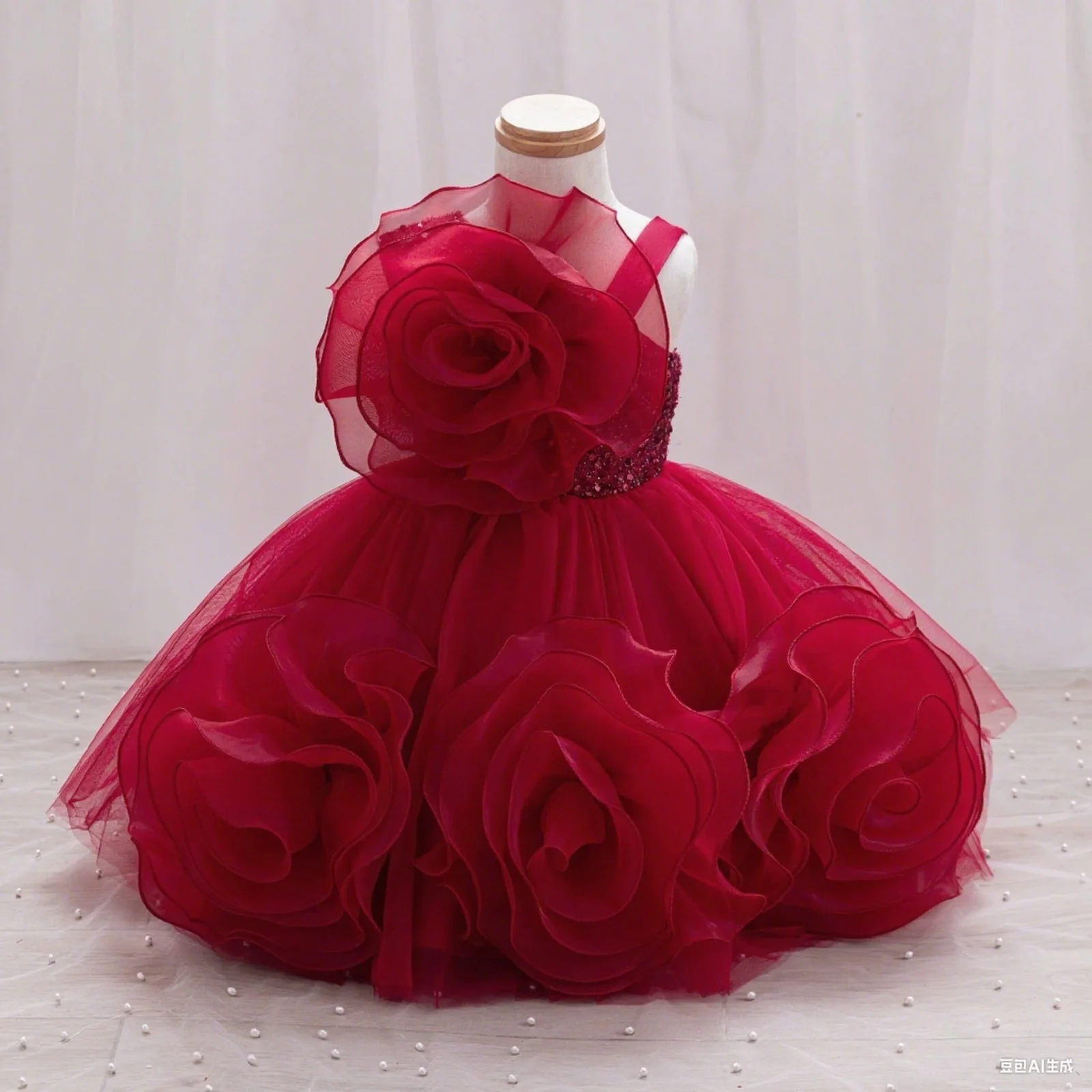 

Girls Halloween Princess Ball Gown Sparkly Tulle Dress Fairy Tale Party Costume Elegant Performance Outfit‌ Girl Party Dresses