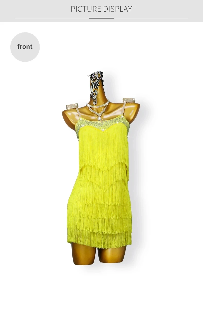 2026 Neues Latein-Tanzkleid für Mädchen, Damen-Tanzkostüm, Samba-Kostüm, formeller Ballroom-Rock für Erwachsene, Tanzkleidung, Bühnen- und Abschlussball-Kurzkleid – Detail 7