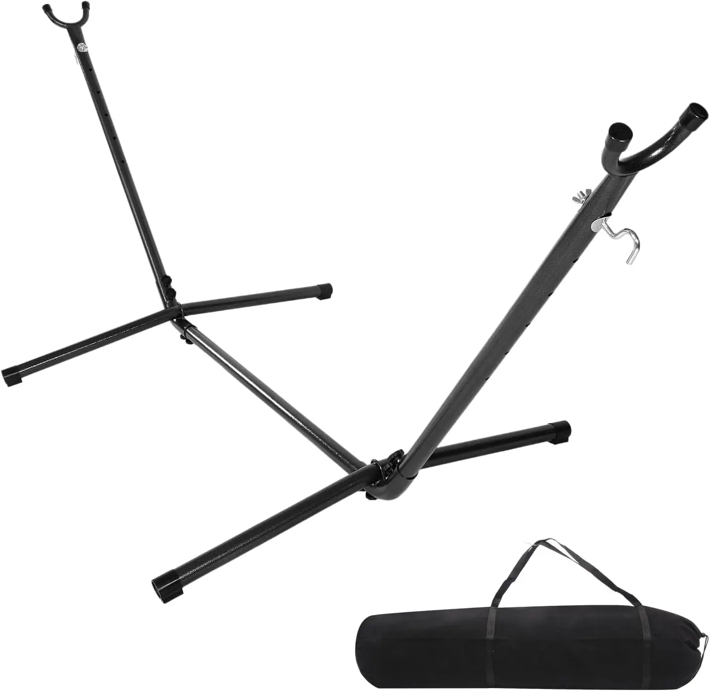 Stand Only, Heavy Duty Adjustable Indoor Outdoor Space Saving Steel Stand with Carrying Case