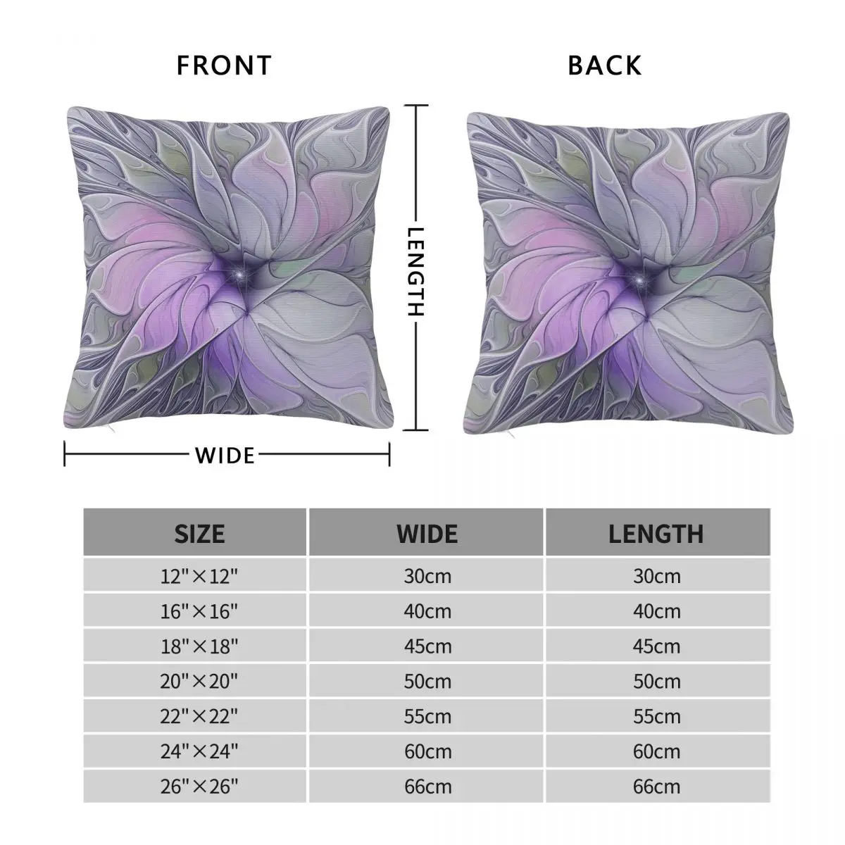 Stunning Beauty Fractal Flower Pillowcase Polyester Linen Velvet Creative Zip Decor Pillow Case Home Cushion Case Wholesale