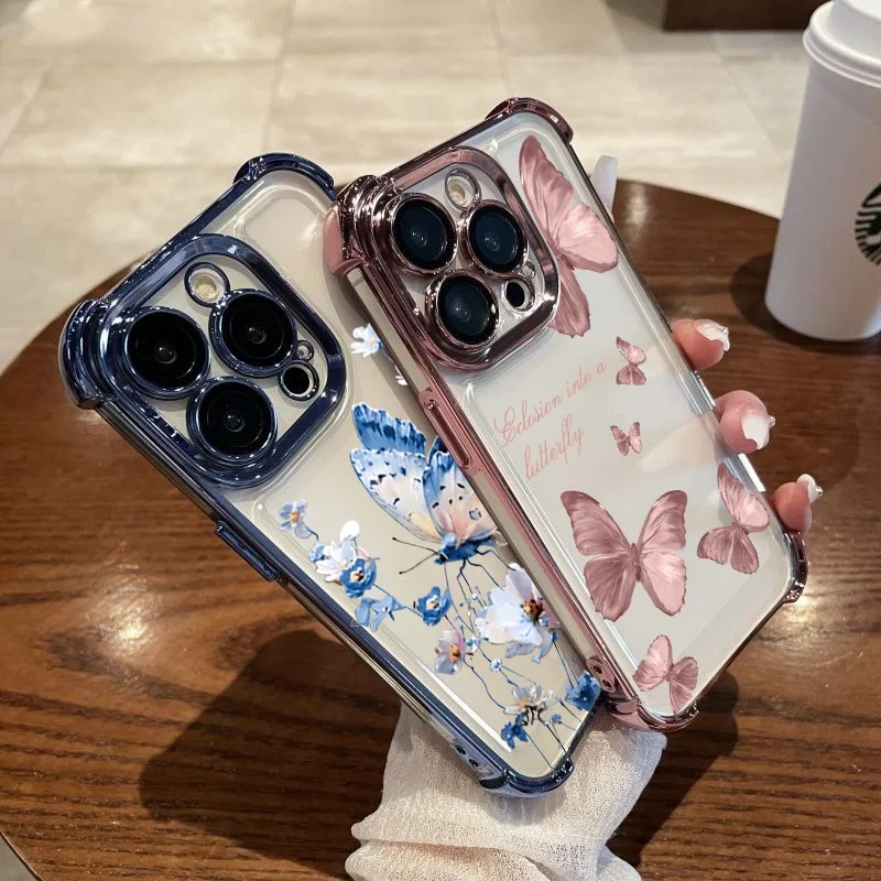 Красочный чехол для телефона с бабочкой для VIVO V50 V40 Lite V23 V25 V27 V30 Pro V29E S15 S16, модный противоударный чехол с рисунком