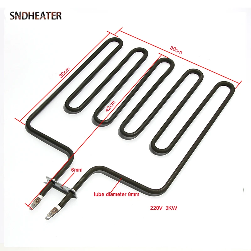 SNDHEATER 2.5KW Sauna Stove Heating Element 110V/220V/380V 5U 304 Stainless Steel 30*42CM Green Oil Oven Dry Burnning Heater