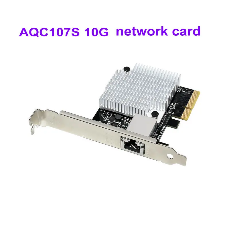 

10Gb Ethernet Network Card BASE-T PCIex4 Copper RJ45 Based on AQC107 Chipset Low-Profile Bracket Included