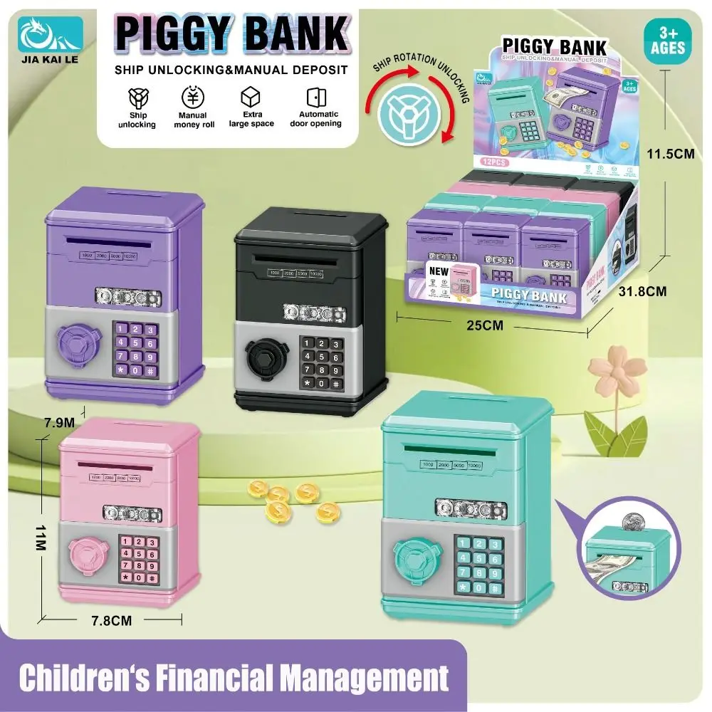 

Password Children's Toy Piggy Bank Mini Child Gift Cash Saving Money Box Financial Saving Toys ATM Money Saving Bank Boys Girls