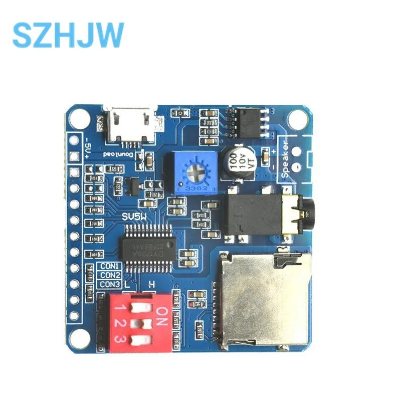 Voice Playback Module Board MP3 Music Player 5W MP3 Playback Serial Control SD/TF Card DY-SV5W