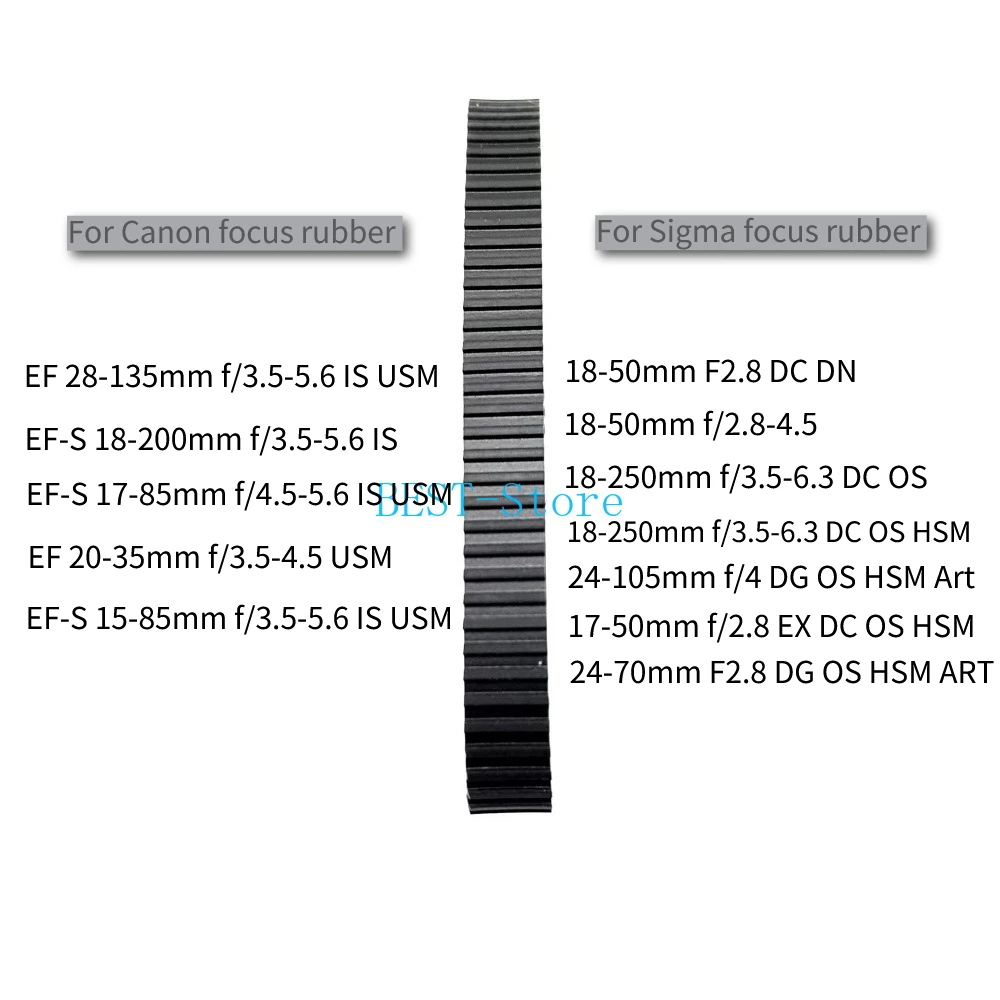 ใหม่สําหรับ Sigma 18-50 มม.18-250 มม.24-105 มม.24-70 17-50 เลนส์โฟกัสแหวนยางสําหรับ Canon 28-135 มม.18-200 มม.17-85 มม.15-85 มม.20-35 มม.