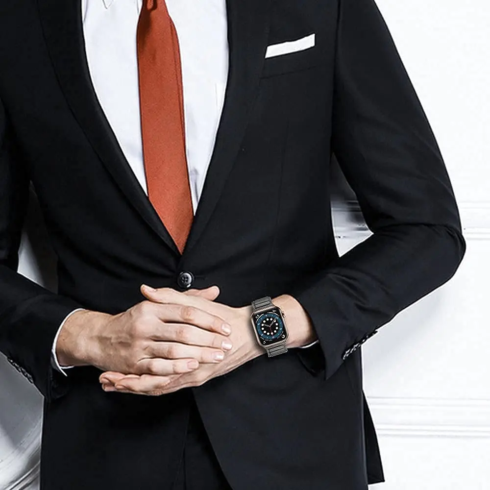 Genuine Leather Strap For Apple Watch Ultra 8 7 45mm 41mm Magnetic Loop Bracelet Wristband For iWatch 6 5 4 3 SE 44mm 40mm 42mm