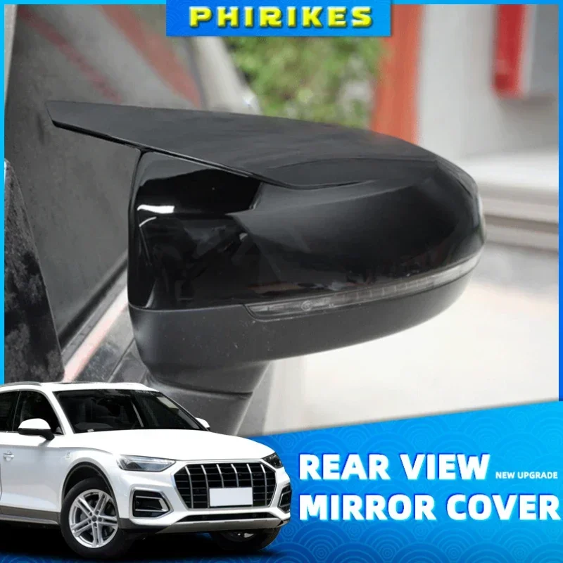 

ABT style rearview mirror cover For Audi Q5 Q5L SQ5 Q7 SQ7 FY 4M 45 50 55 60 TDI TFSI S Line Sline 2016-22 Replacement lens cap