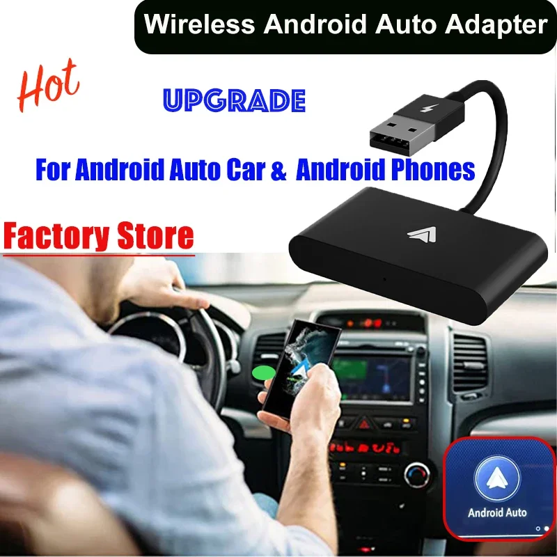 

Wireless Android Auto Adapter, 2024 Upgrade 5Ghz WiFi Android Auto Dongle for Converting Factory Wired Android Auto to Wireless