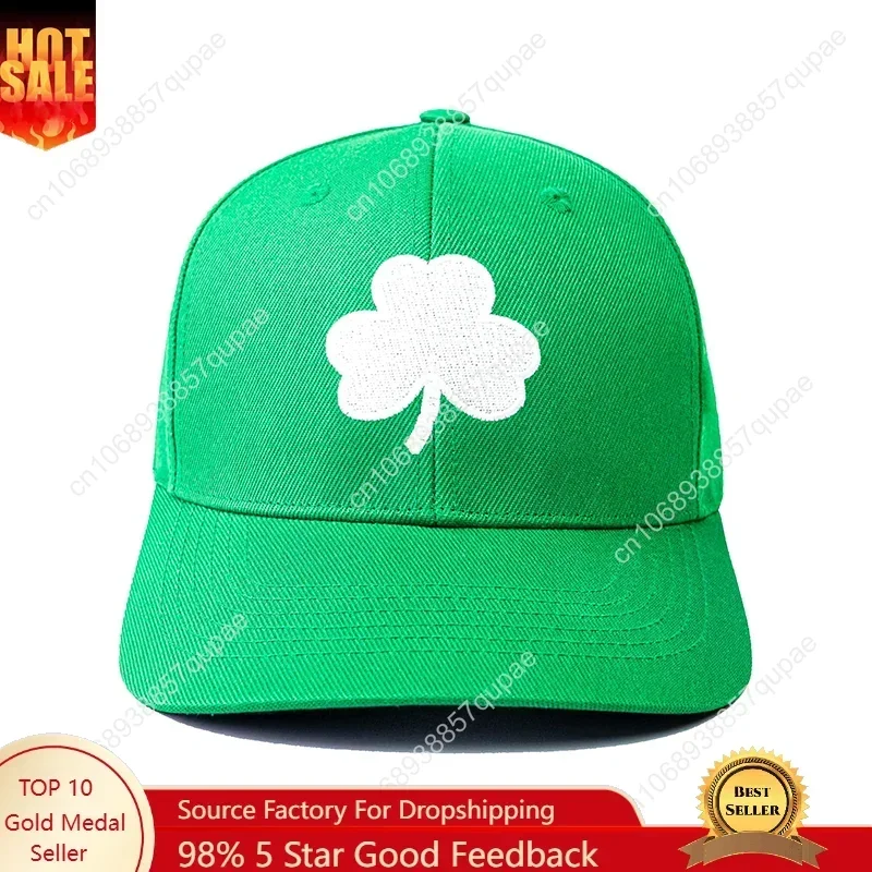 

St. Patrick's Day Hat Men Women Green Baseball Cap With Shamrock Adjustable Lucky Cap for Irish Celebration