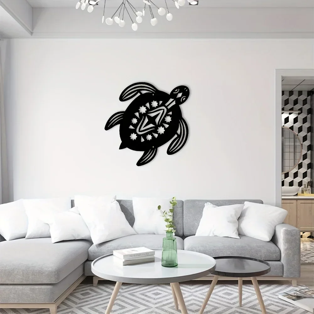 

Hello Young Coastal Baby Turtle Ocean Beach Metal Wall Hangings Metal Home Art Interior Decoration Home Iron Wall Silhouette Bac