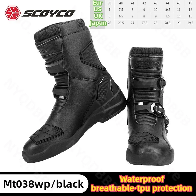 Motorcycle Anti Fall Riding Shoes Anti Slip Wear-resistant Waterproof Breathable and Tensile Boots Motorcycle Off-road Equipment