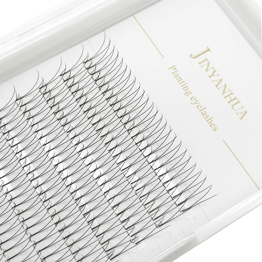 3 Trays / Lot Handmade False Eyelash Extension High Quality Water Mane Super Soft Natural Eyelashes Fans Short Stem Premade