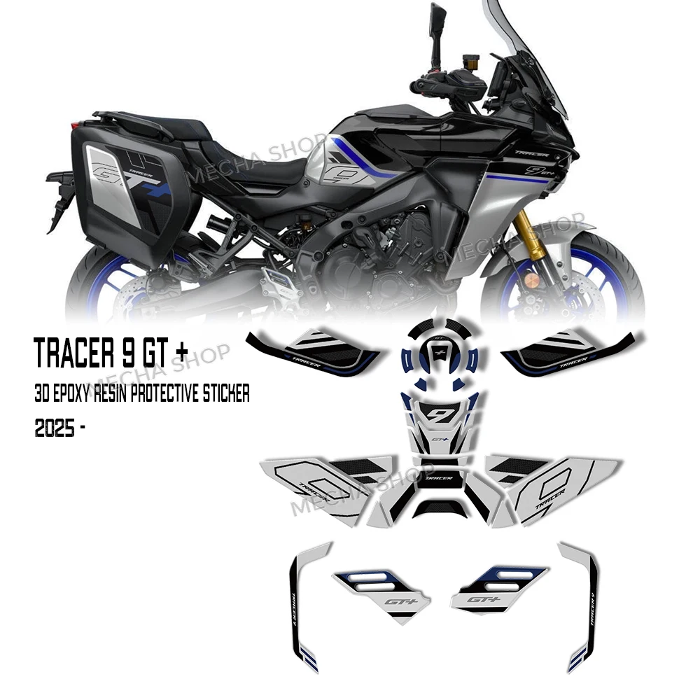 

2025 Tracer 9GT + 3D наклейка на бак, аксессуары для мотоциклов, защитный комплект для Tracer 9 GT + Icon Performance/кобальтовый синий