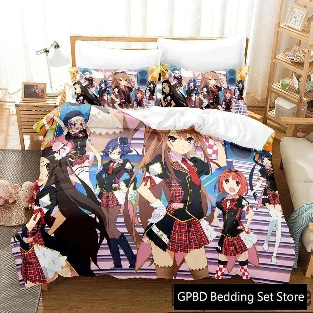 Anime Okami-san and Her Seven Companions Bedding Set Duvet Cover Bed Set Quilt Cover Pillowcase Comforter king Queen Size