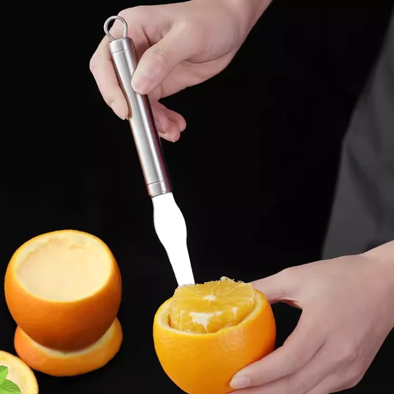 Cuchillo de talla naranja para cocina, pelador de acero inoxidable 304, herramientas de corte para pudín de leche, herramientas de excavación de núcleo de naranja para ombligo