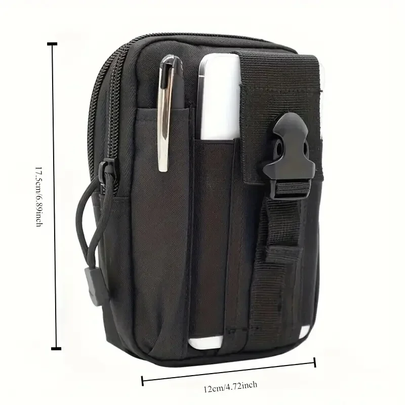1 Stück taktische Unisex-Hüfttasche – robuste, multifunktionale Gürteltasche mit verstellbarem Riemen, sicherer Reißverschluss, leicht