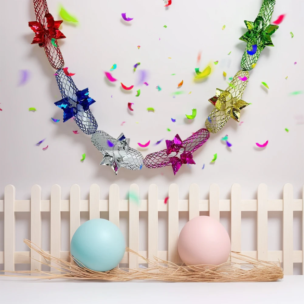 10-45PCS ฟอยล์ Garland Party แขวน Decors พวงหรีดคริสต์มาส Decors Metalic ฟอยล์ Garland เพดานพวงหรีด 2.8M บ้านเทศกาล Decora