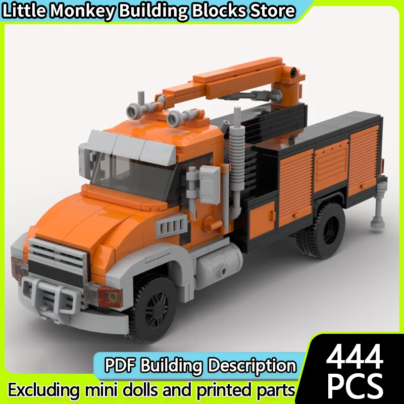 

Модель городской автомобиль MOC, строительные кирпичи, придорожный спасательный эвакуатор, модульная технология, детские праздничные подарки, сборные игрушки, костюм