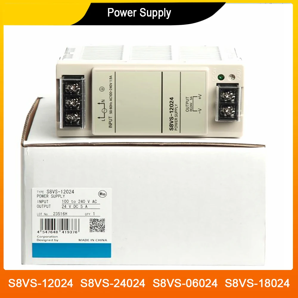 New S8VS-12024 S8VS-24024 S8VS-06024 S8VS-18024 Power Supply Guide Rail Switch PSY Order Remark Model